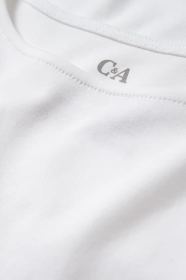 Mujer - Camiseta básica de manga larga - blanco