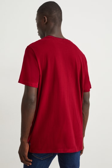Hommes - T-shirt - rouge foncé