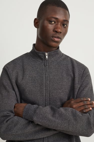 Herren - Sweatjacke - grau-melange
