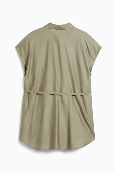 Donna - Blusa smanicata per allattamento - verde