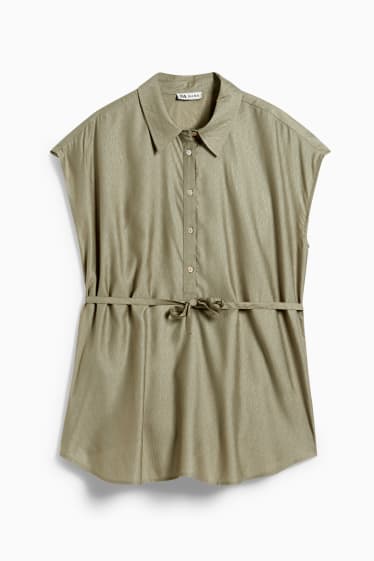 Donna - Blusa smanicata per allattamento - verde