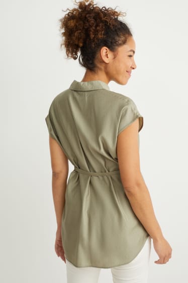 Donna - Blusa smanicata per allattamento - verde