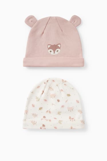 Bebés - Pack de 2 - gorros para bebé - rosa