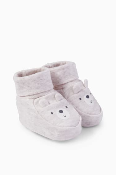 Unisex - Baby-Krabbelschuhe - beige-melange