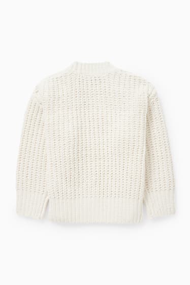 Kinder Mädchen - Strickjacke - weiss