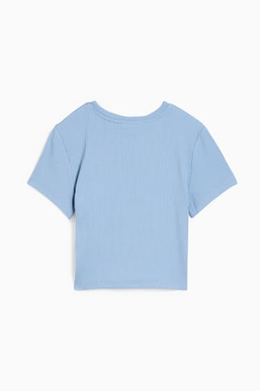 Donna - CLOCKHOUSE - t-shirt dal taglio corto - azzurro