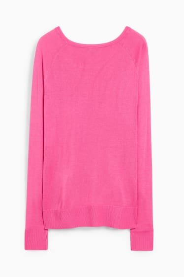 Women - Basic jumper - pink