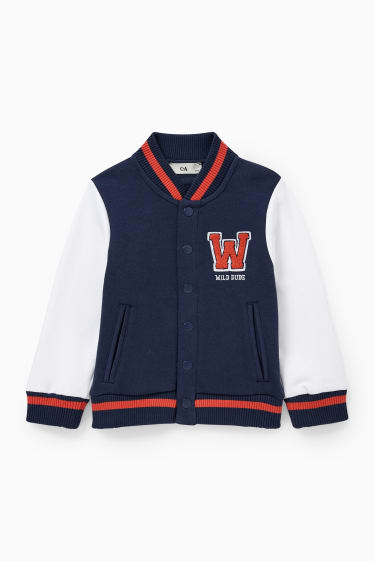 Kinder Buben - Collegejacke - dunkelblau