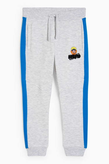 Enfants garçons - Naruto - bas de jogging - gris clair chiné