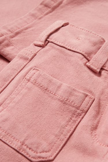 Enfants filles - Jean de coupe évasée - rose