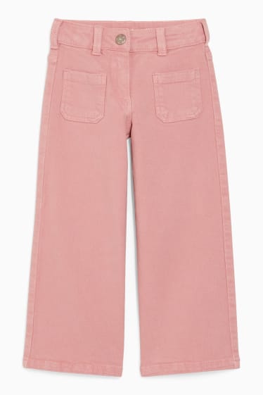 Kinderen - Wide leg jeans - roze