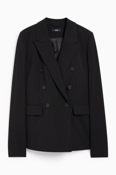 Dames - Business-blazer - regular fit - Mix & Match - zwart