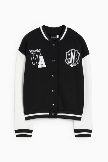 Bambine - Wednesday - giacca in stile college - nero
