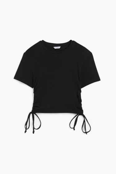 Jóvenes - CLOCKHOUSE - camiseta crop - negro