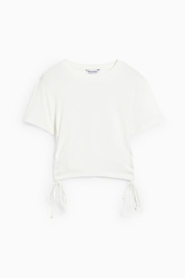 Ados & jeunes adultes - CLOCKHOUSE - T-shirt court - blanc pur