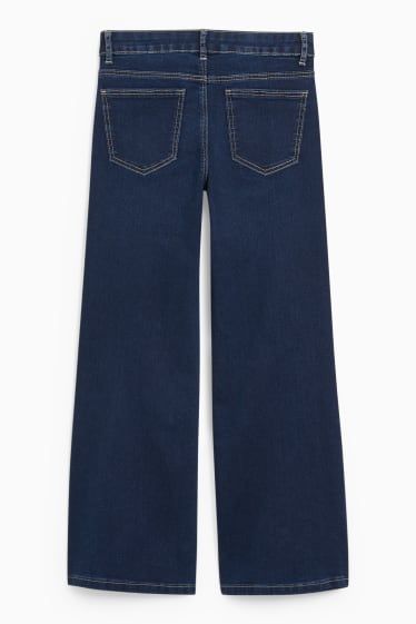 Kinder - Wide Leg Jeans - dunkeljeansblau