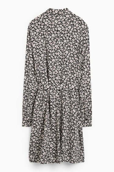 Dona - Vestit camiser - de flors - negre