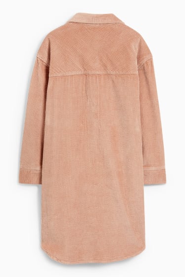 Bambine - Vestito di velluto a coste - pesca