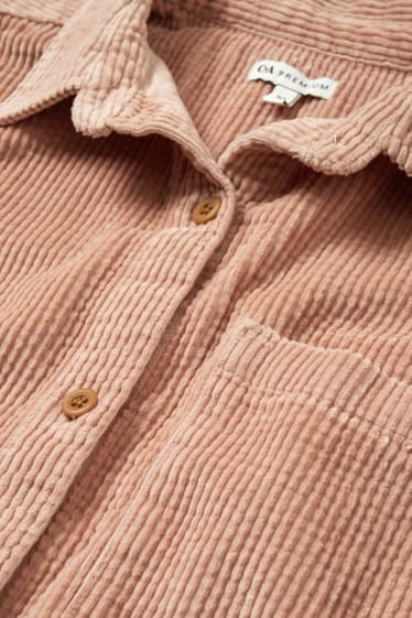 Bambine - Vestito di velluto a coste - pesca