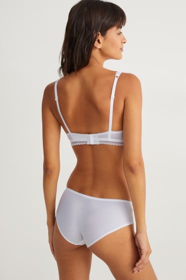 Damen - BH mit Bügel - DEMI - LYCRA® - wattiert - weiß