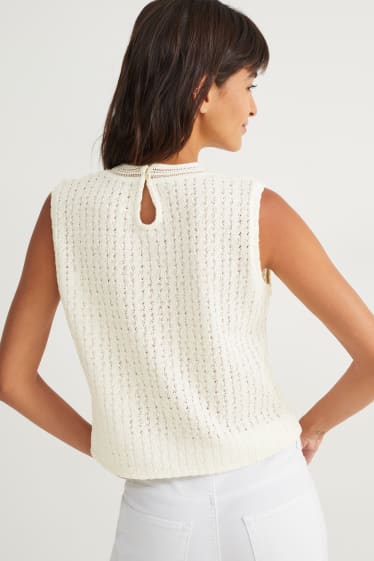 Femmes - Haut en maille - blanc crème
