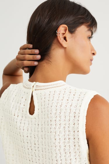 Femmes - Haut en maille - blanc crème