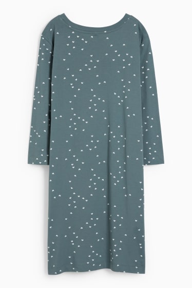 Femmes - Chemise de nuit - à motif - vert