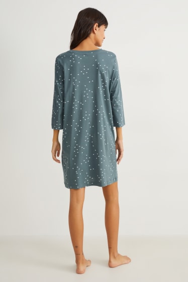 Femmes - Chemise de nuit - à motif - vert