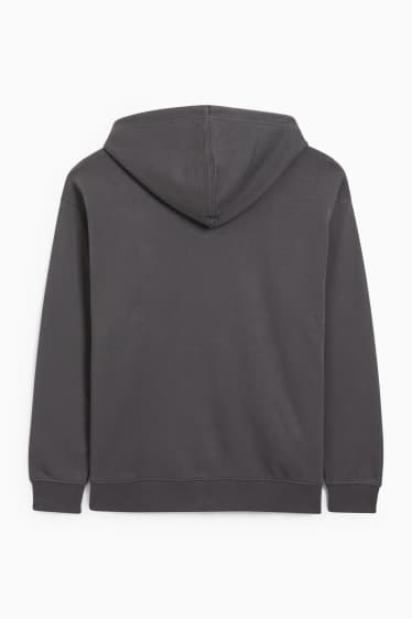 Uomo - Felpa con zip e cappuccio - grigio