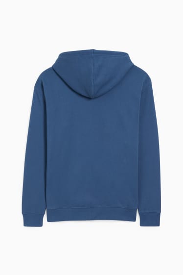 Hommes - Sweat zippé à capuche - bleu