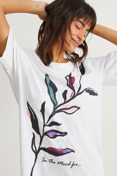 Femmes - Chemise de nuit - gris clair chiné