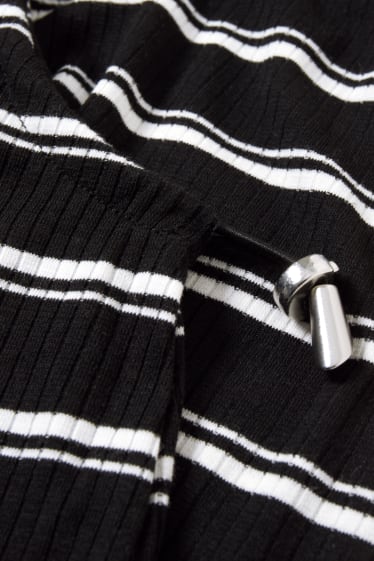 Ados & jeunes adultes - CLOCKHOUSE - robe moulante - à rayures - noir / blanc