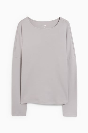 Women - Basic long sleeve top - gray