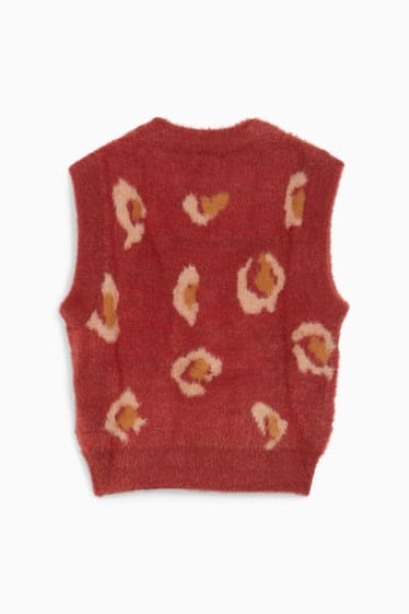 Bambini - Gilet in maglia - con motivi - arancione / rosso