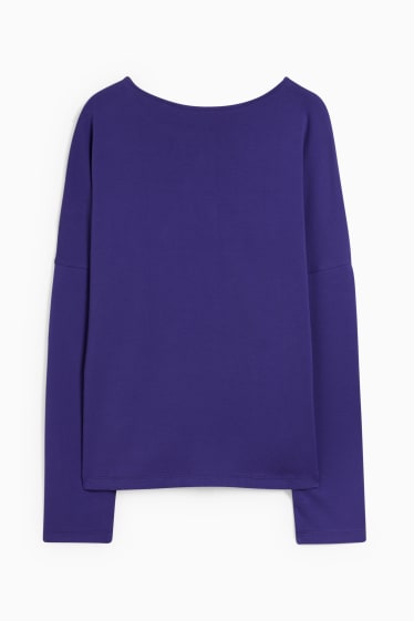 Women - Basic long sleeve top - purple