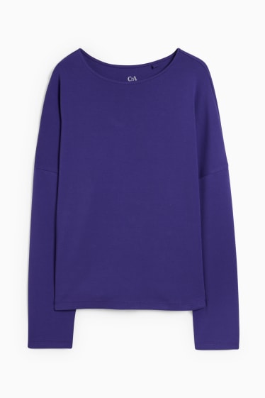 Women - Basic long sleeve top - purple