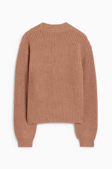 Kinder Mädchen - Strickjacke - hellbraun