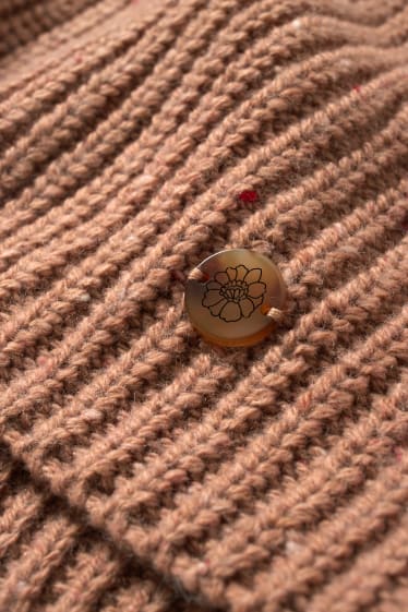 Kinder Mädchen - Strickjacke - hellbraun