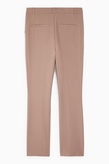 Damen - Business-Hose - Mid Waist - Flared - 4 Way Stretch - beige