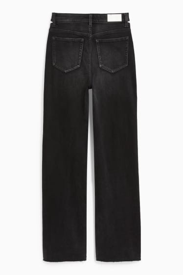 Dames - CLOCKHOUSE - loose fit jeans - high waist - jeansdonkergrijs