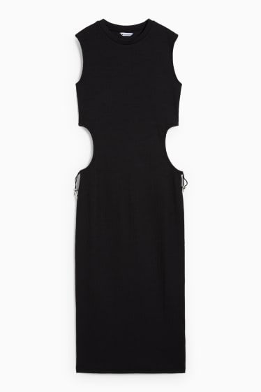 Damen - Figurbetontes Kleid - schwarz