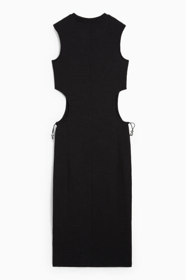 Damen - Figurbetontes Kleid - schwarz