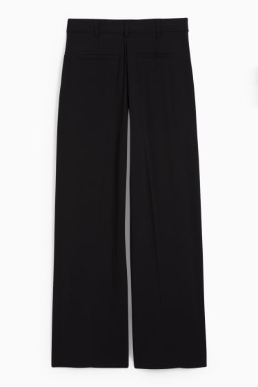 Femei - CLOCKHOUSE - pantaloni de stofă - talie medie - wide leg - negru