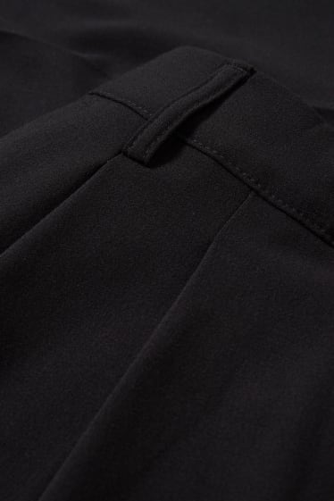 Donna - Pantaloni - vita media - gamba ampia - nero