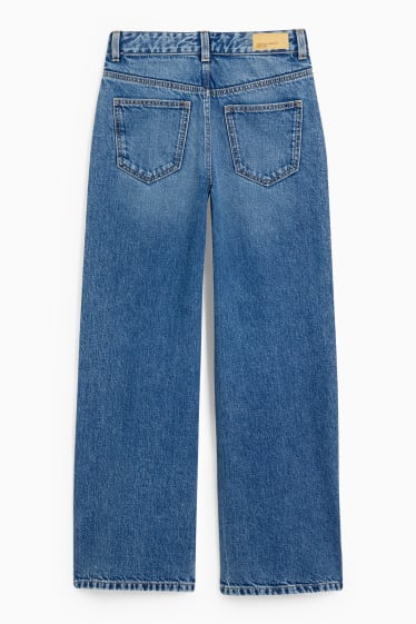 Dětské - Wide leg jeans - džíny - modré
