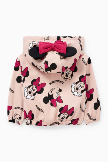 Kinder - Minnie Maus - Sweatjacke mit Kapuze - rosa