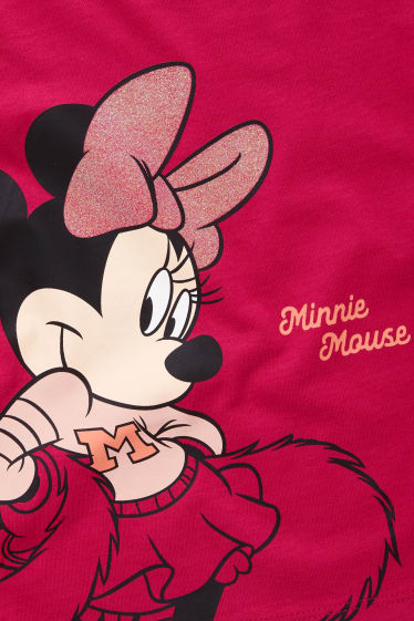 Enfants - Minnie Mouse - haut à manches longues - rose foncé