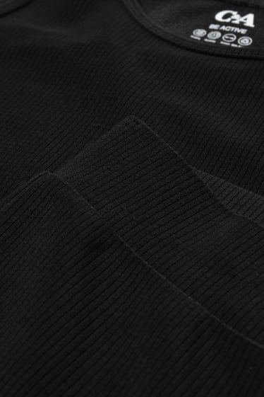 Kinderen - Set - sporttopje en broek van jersey - 2-delig - zwart