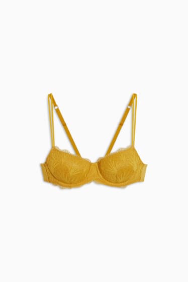 Donna - Reggiseno con ferretti - DEMI - imbottito - oro