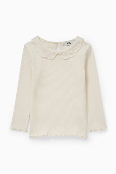 Kinder Mädchen - Langarmshirt - cremeweiss